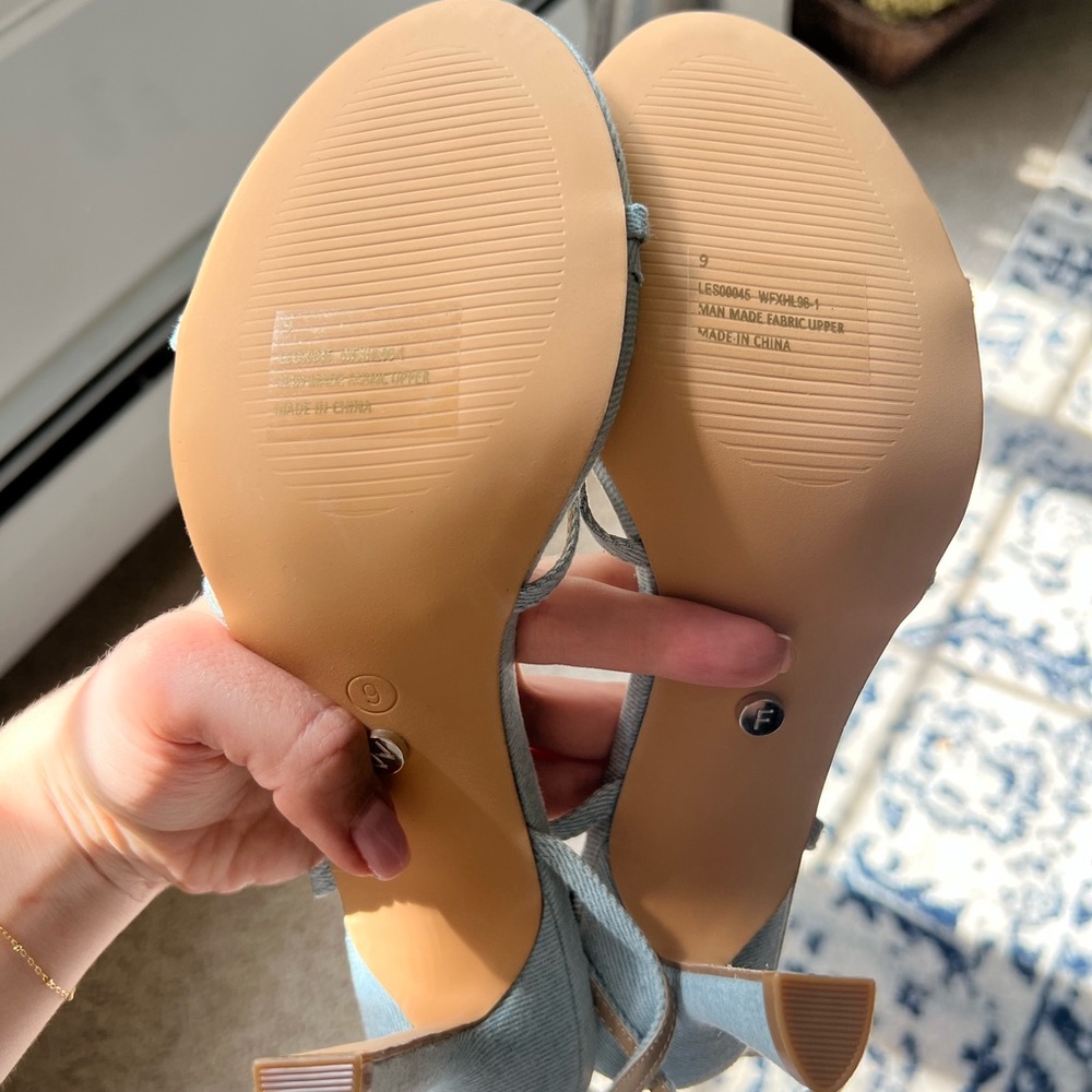 New White Fox Boutique Denim Heels - Picture 3 of 3
